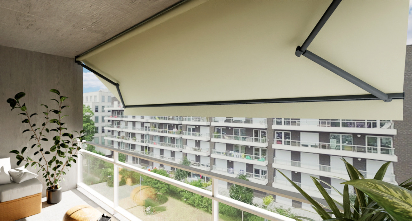 Apartment balcony awning